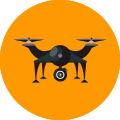 Fotografía y vídeo aéreo icono