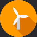 Icono molino de viento medio ambiente con drones