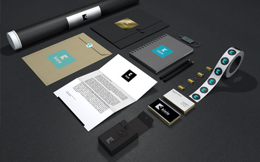 Set papelería corporativa cliente de Foxman S.L.