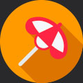 Icono sombrilla para turismo y publicidad con drones, Foxman S.L.